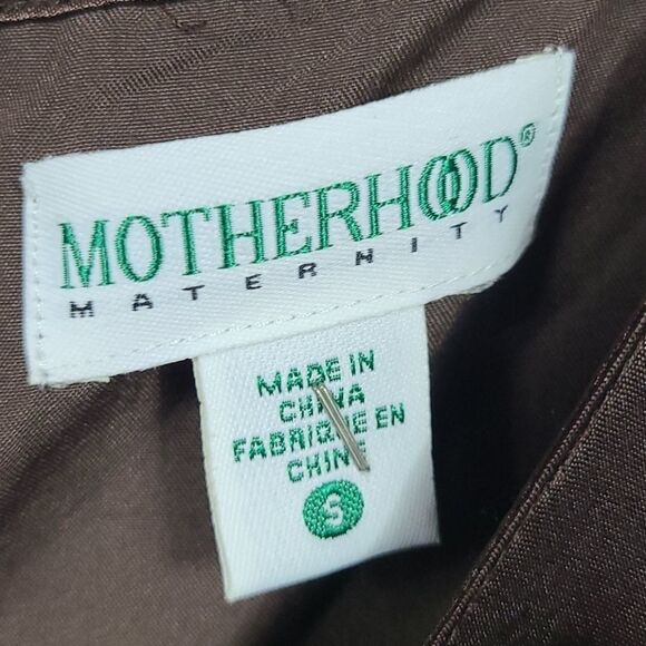 Motherhood Maternity BROWN Crepe Midi Dress Size Small Sleeveless Dressy Party - Picture 10 of 10